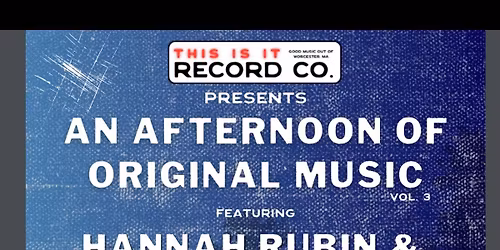 This is it! An afternoon of original music