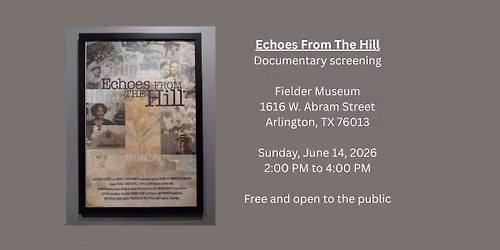 "Echoes From The Hill" documentary screening