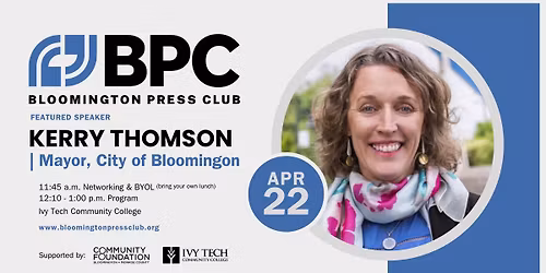 Bloomington Press Club: Kerry Thomson