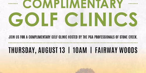 Complimentary Golf Clinics