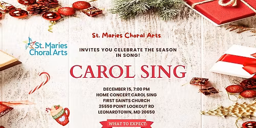 St. Maries Choral Arts Home Concert Carol Sing