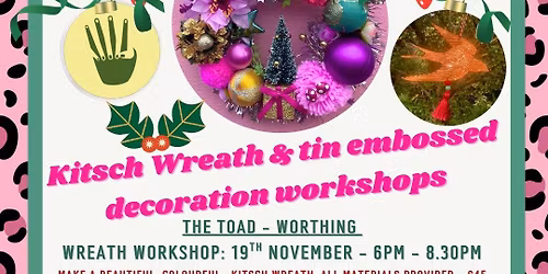 Christmas tin embossed decoration workshop