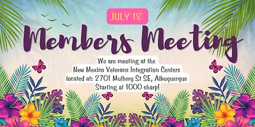 July 18 2026 WVNM Members Meeting