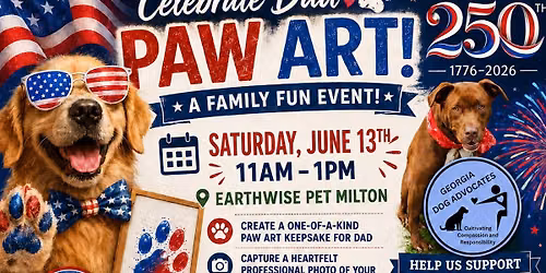 Father's Day and 4th of July Paw Art & Photos @ Earthwise Pet