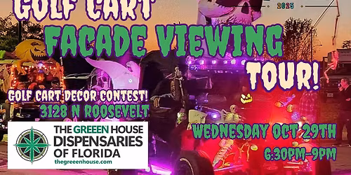 Golf Cart Facade Viewing Tour Fantasy Fest