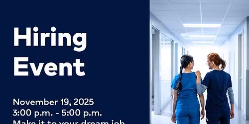 November Hiring Event- HCA Florida North Florida Hospital