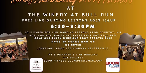 Karen's Line Dancing-BOOM Fitness at The Winery at Bull Run