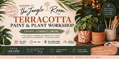 Summer at the Jungle Room | Terracotta Paint & Plant Workshop