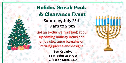 Holiday Sneak Peek & Clearance Event