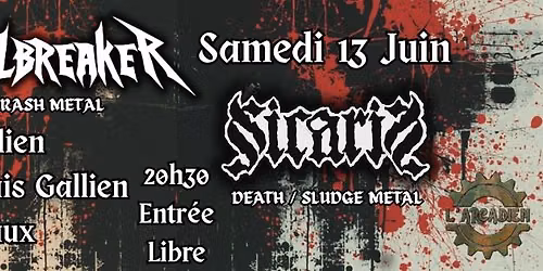 Concert Thrash et Death Metal \u00e0 L'Arcadien (BDX)