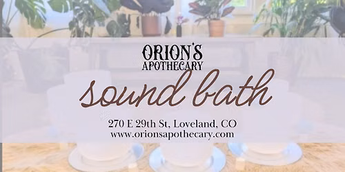 Friday Sound Bath, Reset, Restore & Replenish