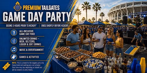 Premium Tailgate Party: Los Angeles Chargers vs. San Francisco 49ers