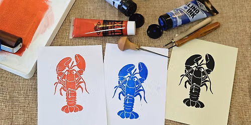 Lino Printing Workshop: Lobster Designs
