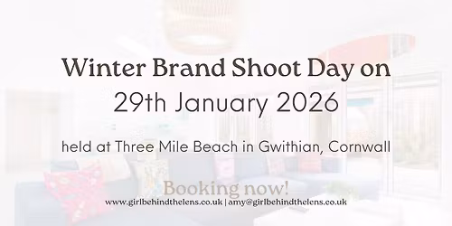 1 hour Brand Photoshoot at Three Mile Beach, Gwithian