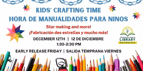 Kids Crafting Time at the Springfield Public Library