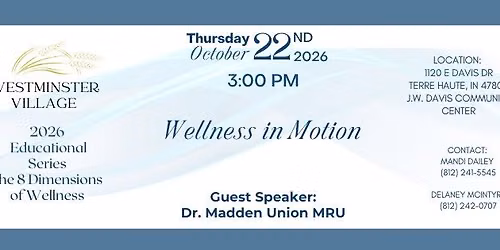2026 Educational Series: The 8 Dimensions of Wellness - Wellness in Motion