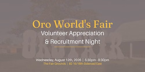 Volunteer Appreciation & Recruitment Night