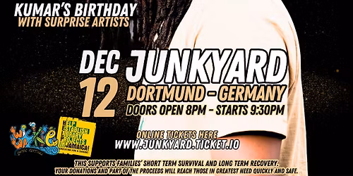 KUMAR FYAH & Band \/\/ Fundraising Concert for Jamaica