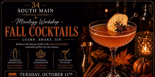 Fall Cocktails Mixology Workshop