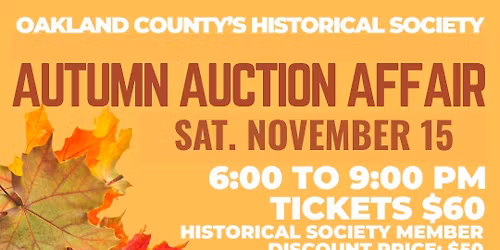 Oakland County's Historical Society Autumn Auction Affair