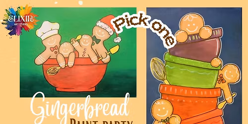 Gingerbread Man Paint Party - $50