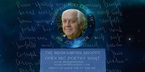 Ira Joe Fisher: Open Mic Poetry Night 10/2 7PM - The Booksmiths Shoppe