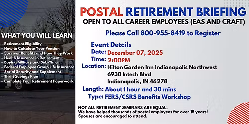 Postal Retirement Seminar Indianapolis - 12\/07\/25