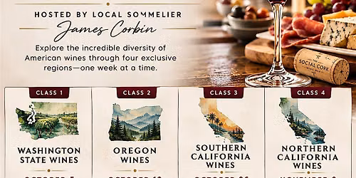 Domestic Wine Master Class Hosted by Local Sommelier James Corbin