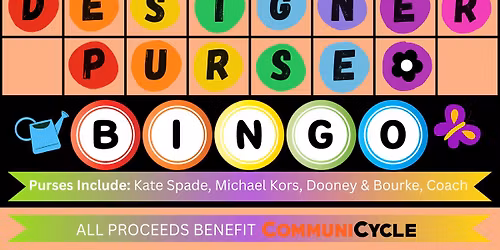 Designer Purse Bingo supporting Communicycle