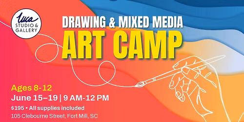 Drawing & Mixed Media Camp (Ages 8\u201312)