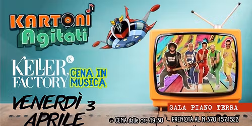 Cena in Musica con i Kartoni Agitati -Cartoon Cover Band Rock (Piano Terra)