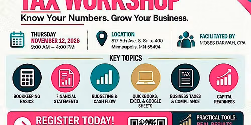 Accounting, Bookkeeping & Tax Workshop