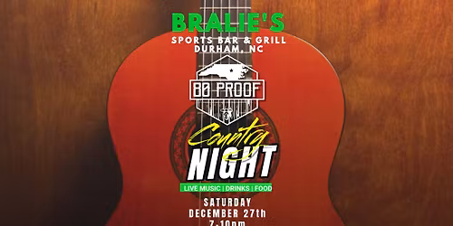 Country Music Night! 80 Proof Live at Braille's Sports Bar & Grill - 12\/27\/25