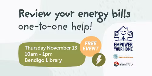 Review your energy bills one-to-one session