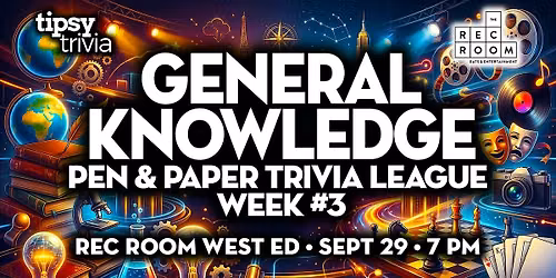 Edmonton: Rec Room West Ed - Pen & Paper GK League Week 3 - Sep 29, 7pm