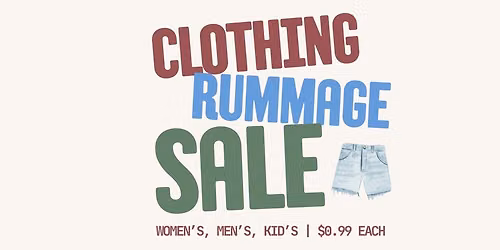 $0.99 Clothing Sidewalk Rummage Sale \u2600\ufe0f Worthwhile Thrift Collegeville