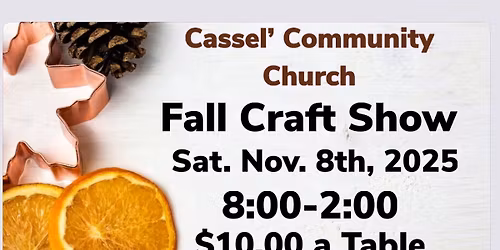 Fall Craft & Bake Sale