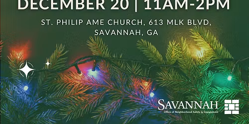 Holiday Safety Extravaganza (Hosted by the Office of Neighborhood Safety and Engagement)