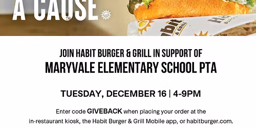 Habit Burger Restaurant Night Fundraiser