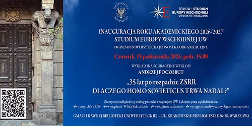 Wyk\u0142ad Andrzeja Poczobuta | Inauguracja roku akademickiego SEW UW