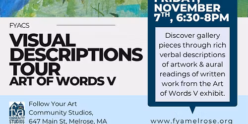 Visual Descriptions Tour: Art of Words V
