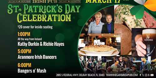 St. Patrick's Day Celebration at Tim Finnegans Delray Beach