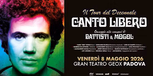 CANTO LIBERO - Omaggio alle Canzoni di Battisti e Mogol \u25cf PADOVA \u25cf 08.05.2026