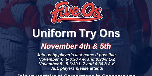 Five O's Uniform Try Ons