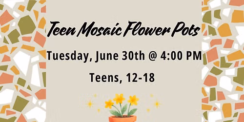 Teen Mosaic Mini Flower Pots