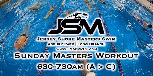 JSM\/Asbury Masters Swim: Sunday A > C Workout  (Nov 30) | 630am