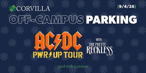 Corvilla's Notre Dame Off Campus Parking for AC\/DC Concert