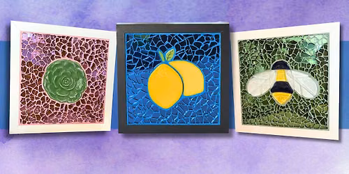 Tempered and fused glass mosaic class at The Vineyard at Hershey