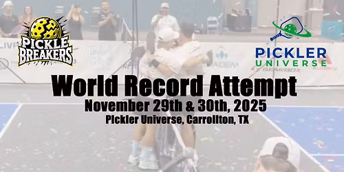 Pickleball World Record Attempt - Dallas, TX