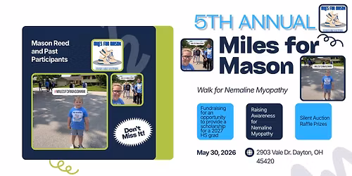 5th Annual Miles for Mason Walk for Nemaline Myopathy